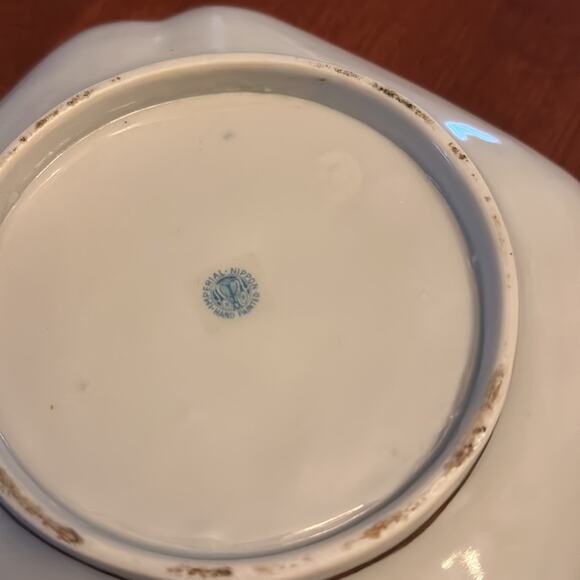 Nippon Floral and Gilt Decorated Hand Painted Porcelain Bowl - Picture 5 of 5